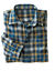 Chemise extra-longue carreaux flanelle (bleu)