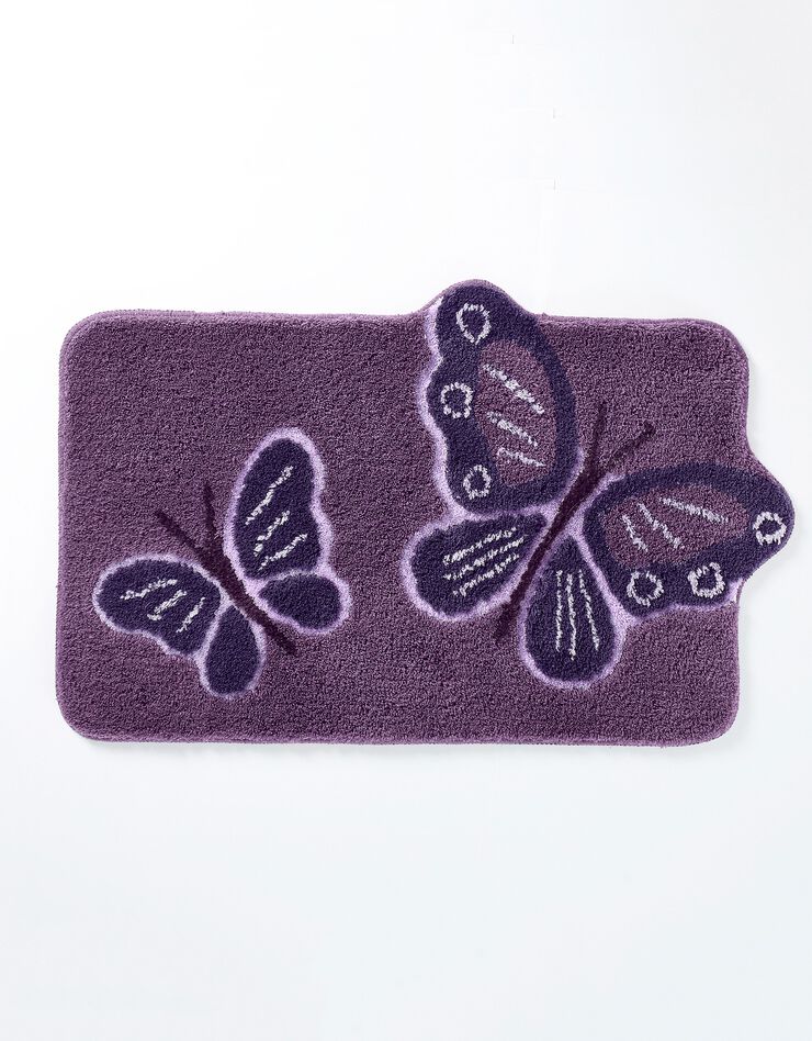 Tapis de bain fantaisie Papillons (violine)