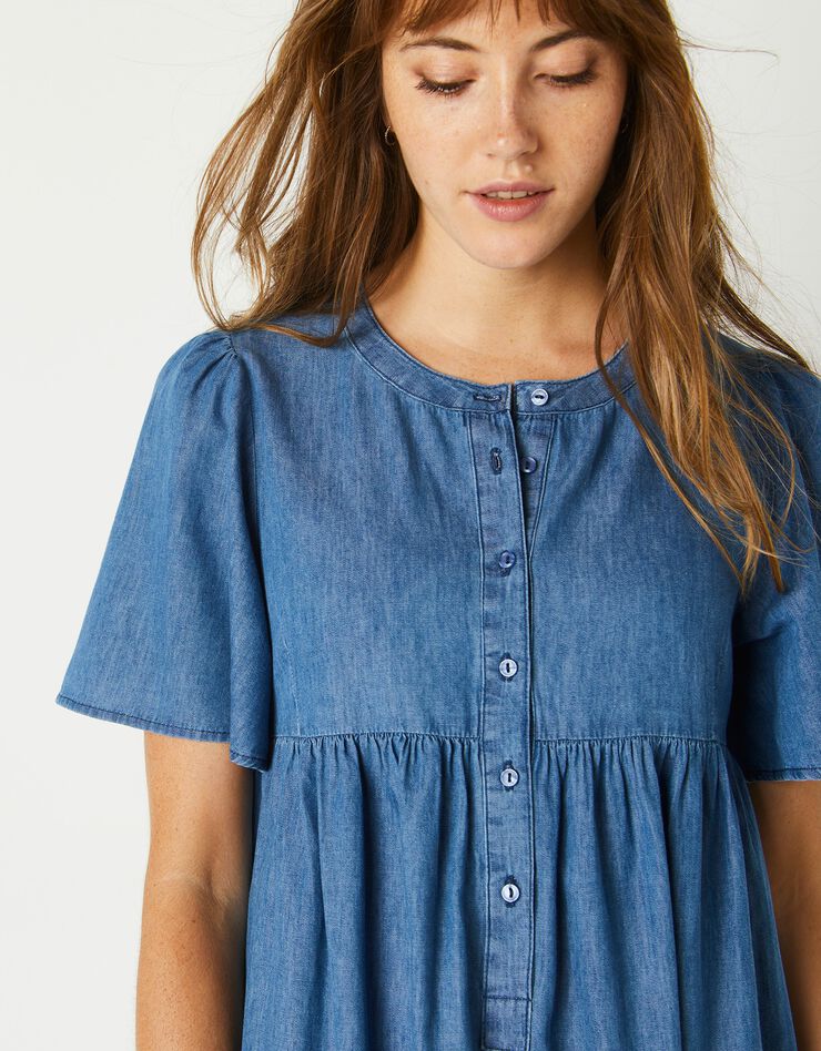 Robe évasée, denim léger (bleached) Robe évasée, denim léger (bleached)