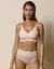 Soutien-gorge moulé invisible microfibre et dentelle - sans armatures  (poudre)