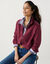 Chemise droite en velours milleraie (violine)