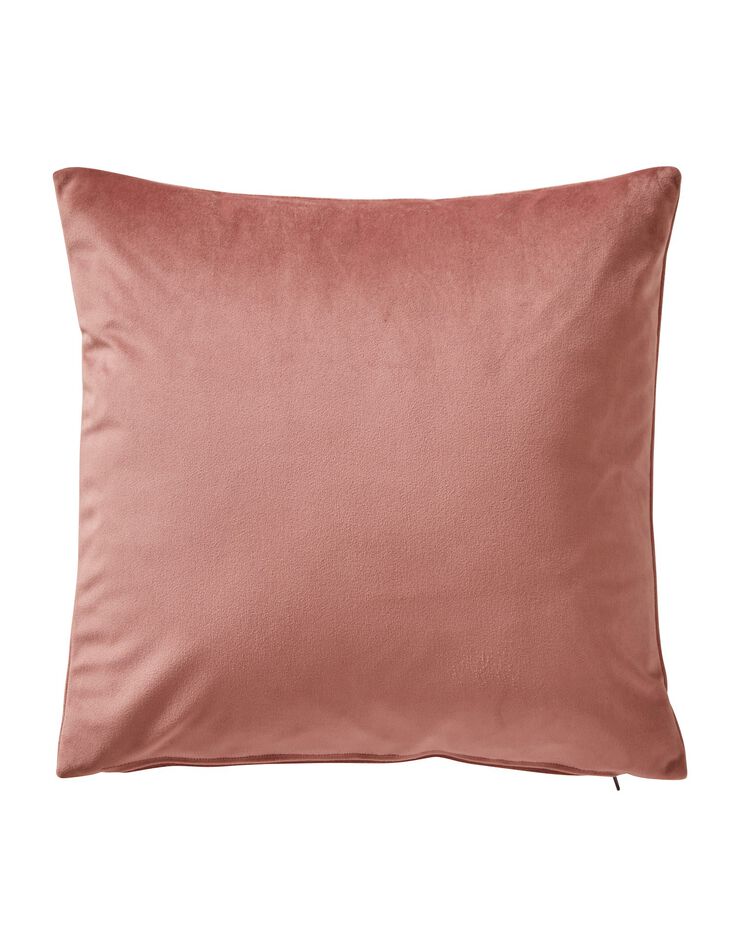 Housse coussin en velours uni - lot de 2 (rose poudré) Housse coussin en velours uni - lot de 2 (rose poudré)