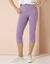 Pantalon capri taille haute (parme)