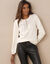 Pull ajouré col tunisien boutonné (écru)