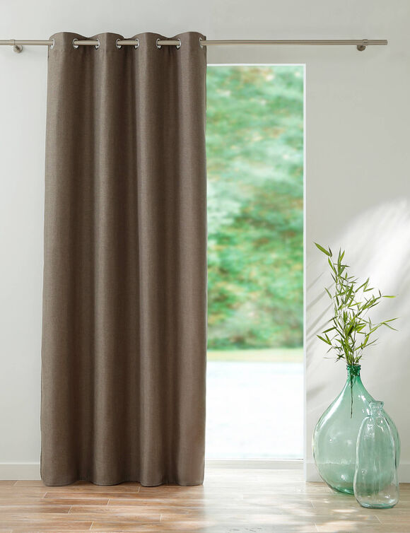 Rideau isolant texturé envers polaire (taupe)
