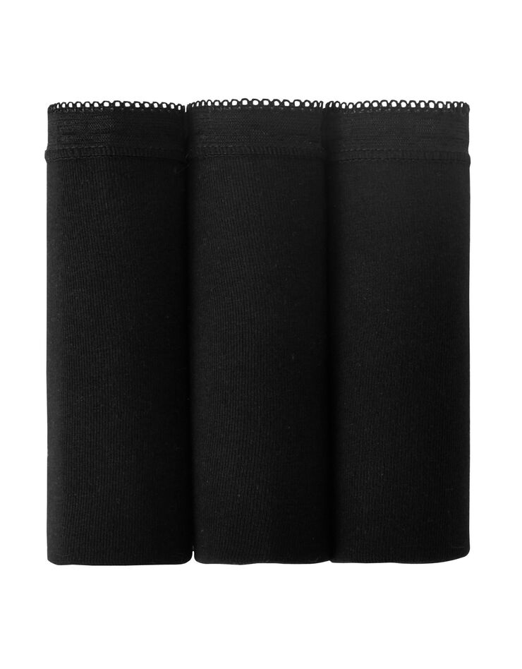 Culotte midi basique - lot de 3 (noir) Culotte midi basique - lot de 3 (noir)