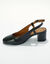 Escarpins slingback en cuir certifié LWG (noir)