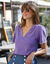 T-shirt broderie anglaise (parme)