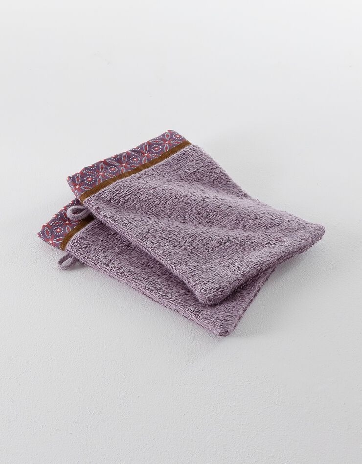 Éponge coton liteau motif géométrique - 420 g/m² (lavande) Éponge coton liteau motif géométrique - 420 g/m² (lavande)
