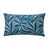 Housse de coussin imprimé feuillage (bleu grisé)