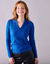 Pull col polo, maille côtelée (bleu vif)