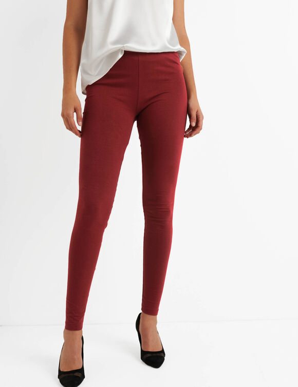 Legging taille élastiquée - lot de 2 (bordeaux + noir)