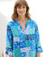 Chemise de nuit forme liquette imprimé patchwork (bleu)