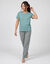 T-shirt pyjama &laquo;&nbsp;charme botanique&nbsp;&raquo; manches courtes (vert)