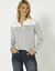 Polo rayé maille jersey (kaki / blanc cassé)