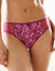 Culotte midi dentelle coton uni et imprimé fleuri Tropea - lot de 4 (prune + violine)