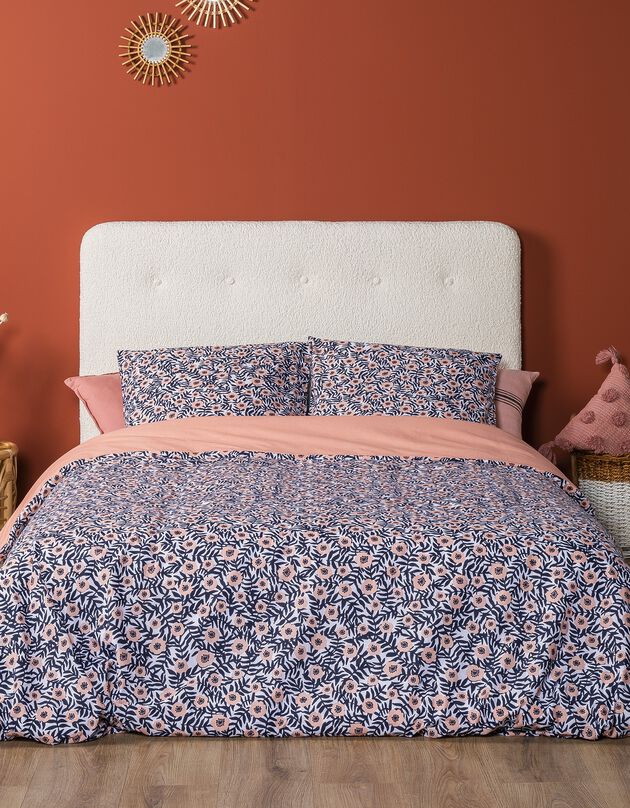 Parure de lit Poppy - coton (bleu / rose)