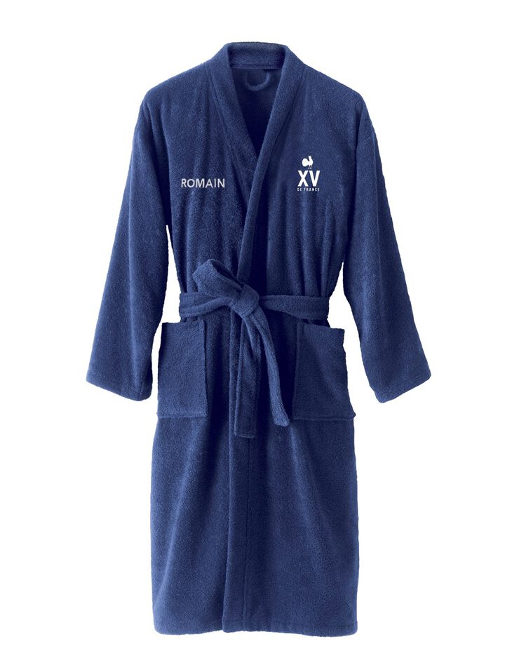 Peignoir adulte XV de France FFR® personnalisable (bleu)