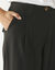 Pantalon droit large, uni (noir)