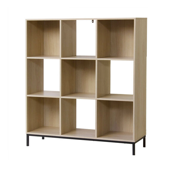 Etagère de rangement STOCKIES - 9 cases (naturel)