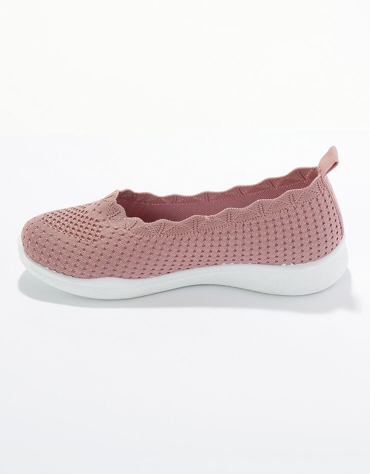 Ballerines mesh respirant semelle blanche (rose) Ballerines mesh respirant semelle blanche (rose)