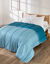 Couette microfibre imprim&eacute; vichy 400 g/m&sup2;  (bleu paon)