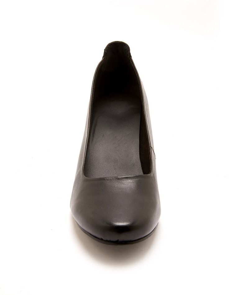 Escarpins grande largeur en cuir - noir (noir)