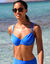 Haut de maillot de bain avec armatures uni Solaro - forme minimiseur (bleu)