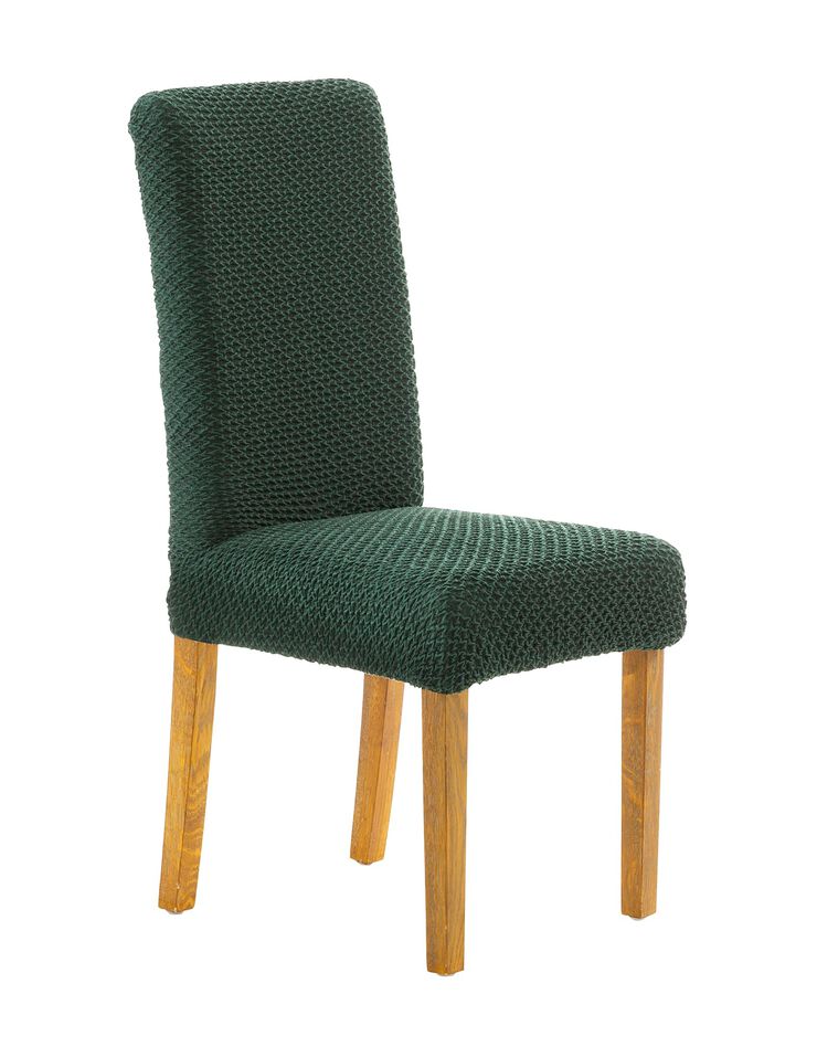 Housse texturée bi-extensible spéciale chaise (vert)