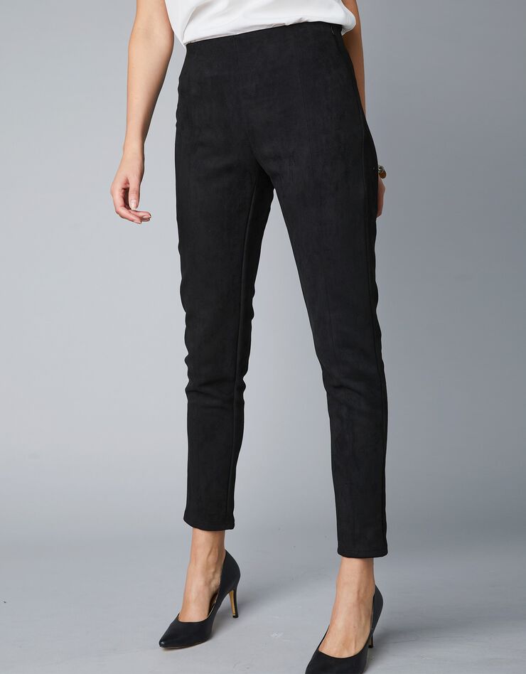 Legging en suédine, taille élastiquée (noir) Legging en suédine, taille élastiquée (noir)