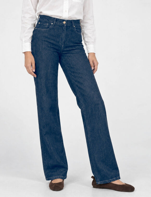 Jean coupe large stretch, petite stature (brut)
