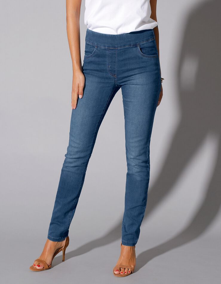 Jegging fuselé ultra stretch, maille effet jean (stone) Jegging fuselé ultra stretch, maille effet jean (stone)