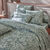 Linge de lit Céline en flanelle imprimé floral (eucalyptus)