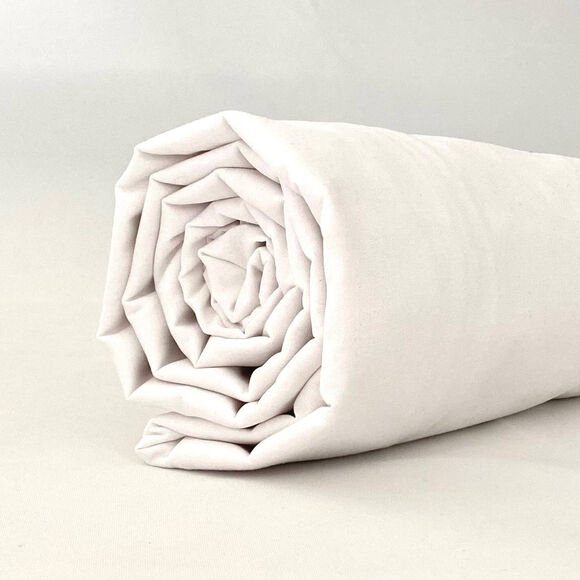 Drap-housse irrétrécissable uni coton (blanc)