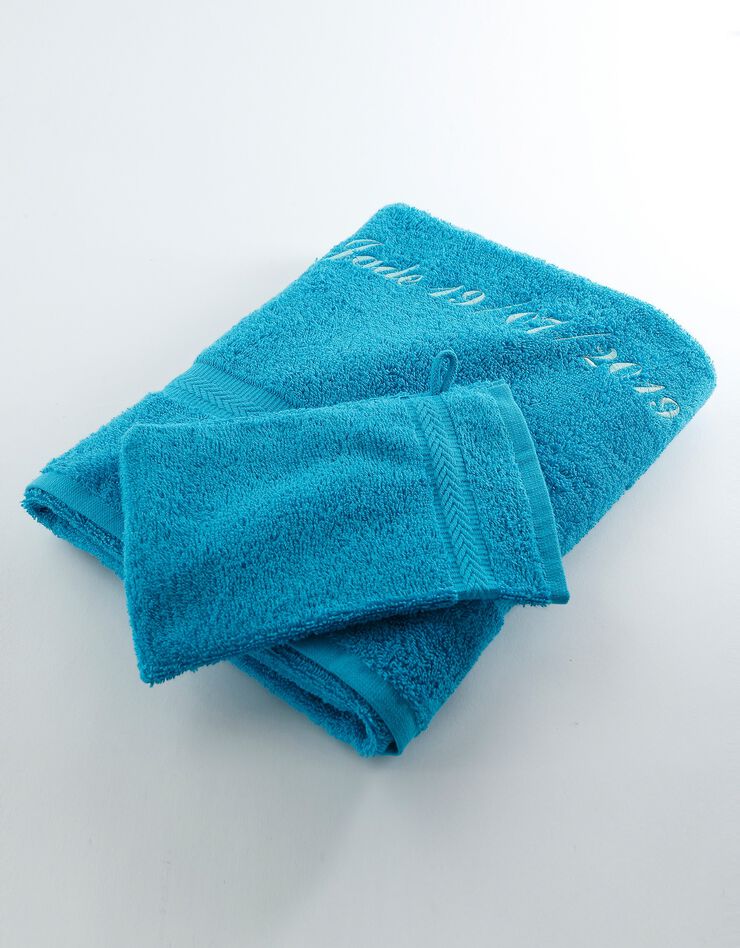 Serviette éponge personnalisable confort moelleux (turquoise)