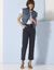 Pantalon coupe droite 7/8ème (marine)