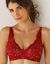 Soutien-gorge forme croisée imprimé animalier brodé Olbia - sans armatures (bordeaux)