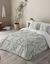 Couette microfibre imprimé Herbier 200 g/m² (vert / beige)
