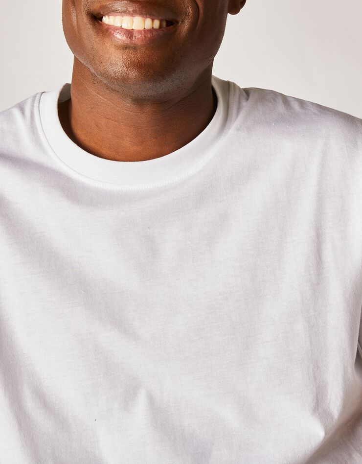 Tee-shirt col rond manches courtes - lot de 3 (blanc)