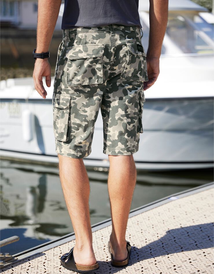 Bermuda toile imprimé camouflage (kaki clair) Bermuda toile imprimé camouflage (kaki clair)