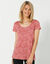 Tee-shirt chiné manches courtes en coton biologique(**) (rose chiné)