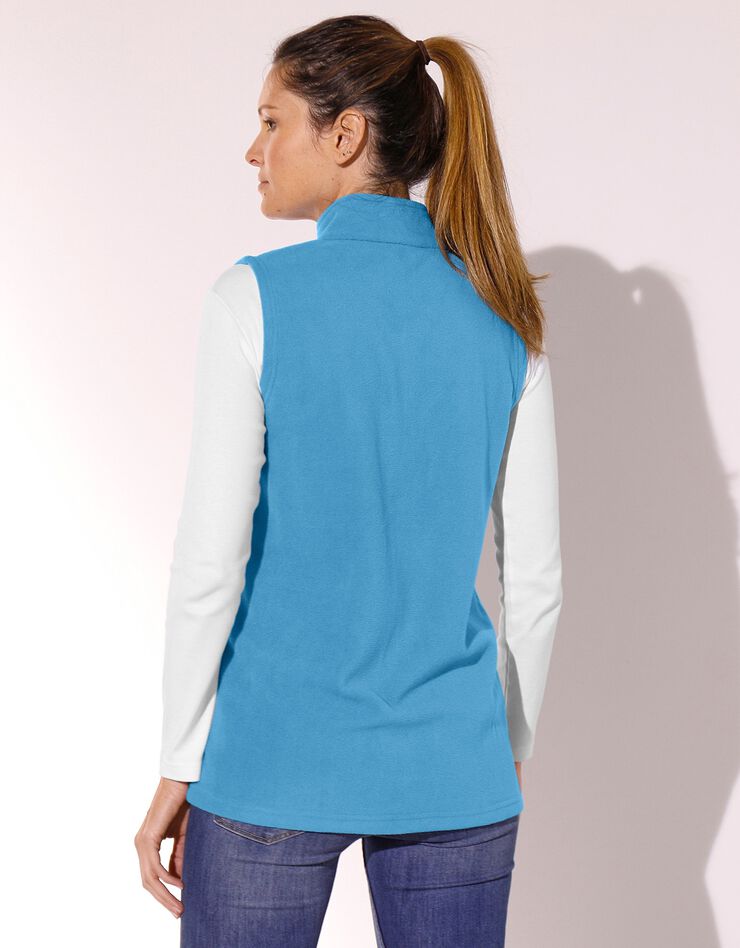 Veste polaire zippée sans manches (bleu glacier) Veste polaire zippée sans manches (bleu glacier)