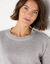 Pull col rond finitions écailles (gris chiné)