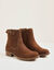 Boots croûte de cuir style motardes  (chocolat)