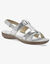 Sandales bicolores en cuir extra souple (blanc)