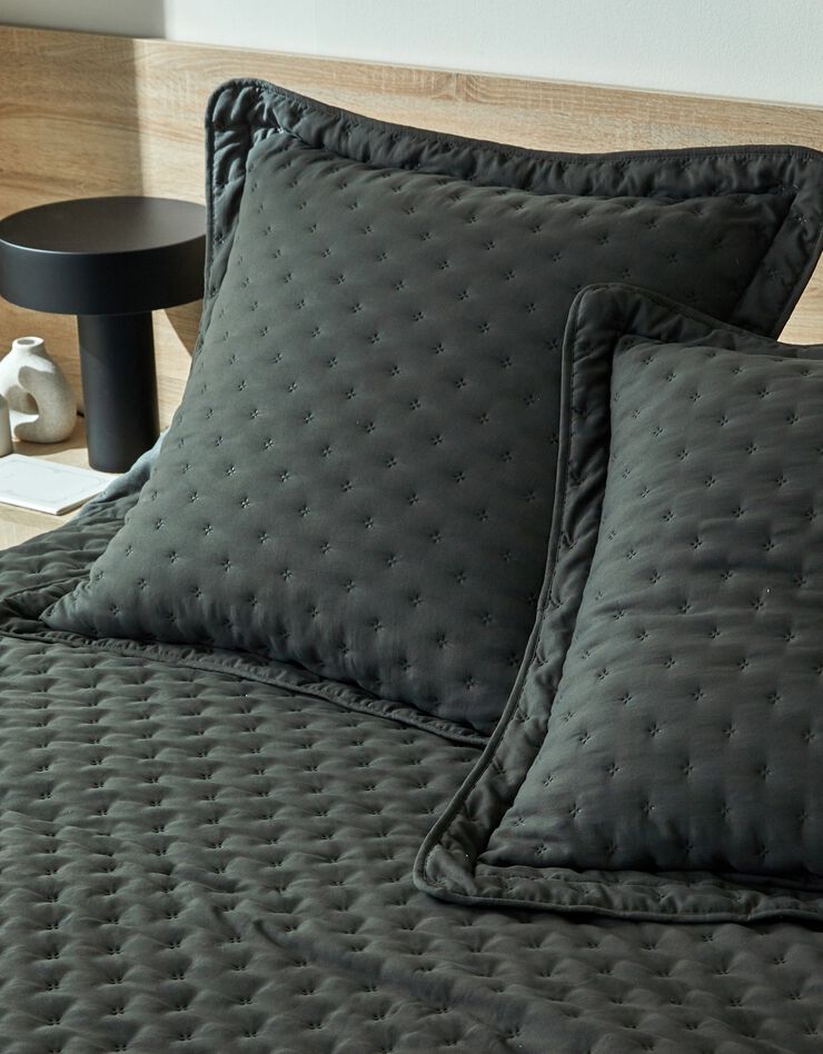 Couvre-lit matelassé - microfibre (anthracite)