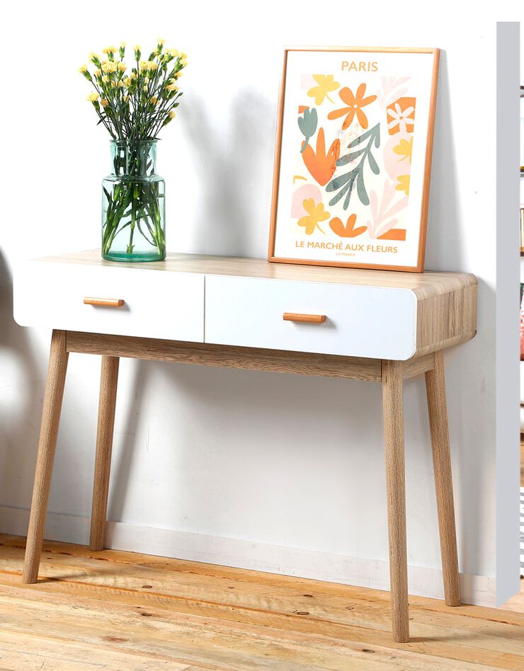 Console YOLTY - 2 tiroirs (naturel)