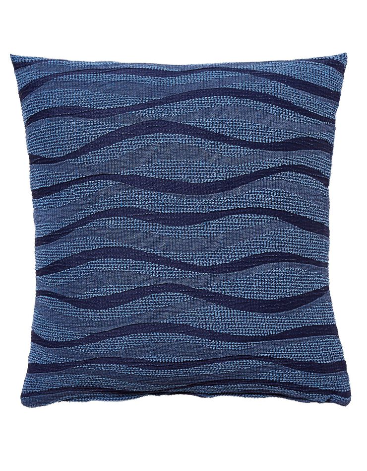 Housse coussin jacquard imprimé - lot de 2 (bleu) Housse coussin jacquard imprimé - lot de 2 (bleu)