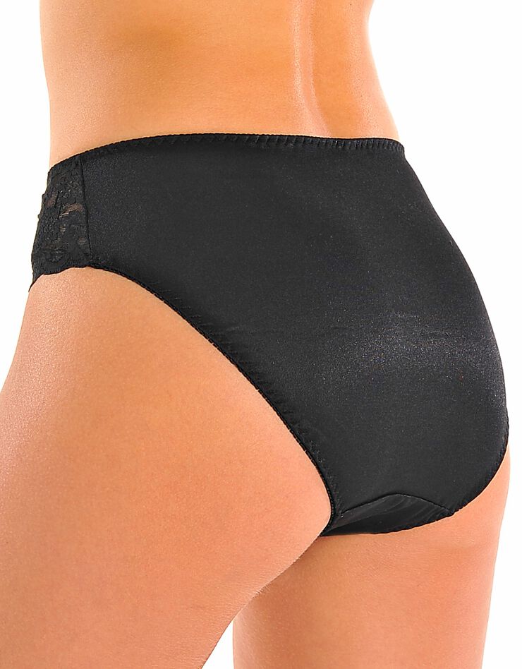 Culotte maille satinée et dentelle Avila - lot de 2 (blanc + noir) Culotte maille satinée et dentelle Avila - lot de 2 (blanc + noir)