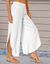 Pantalon large, bas fendus (blanc)